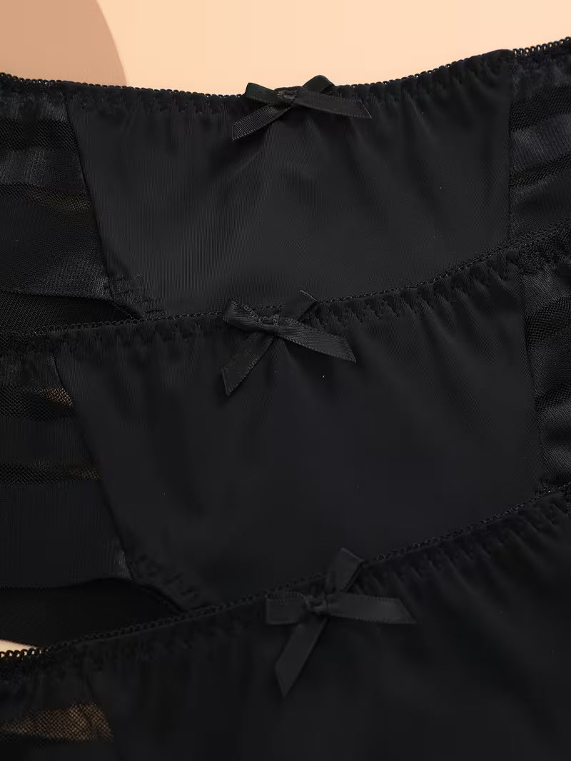 3-Pack Women’s Mesh Stitching Thongs