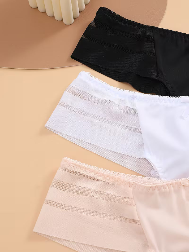 3-Pack Women’s Mesh Stitching Thongs