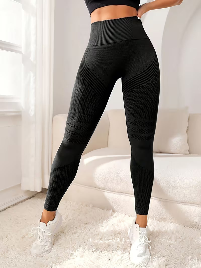 3-Pack of High-Waisted Striped Leggings.