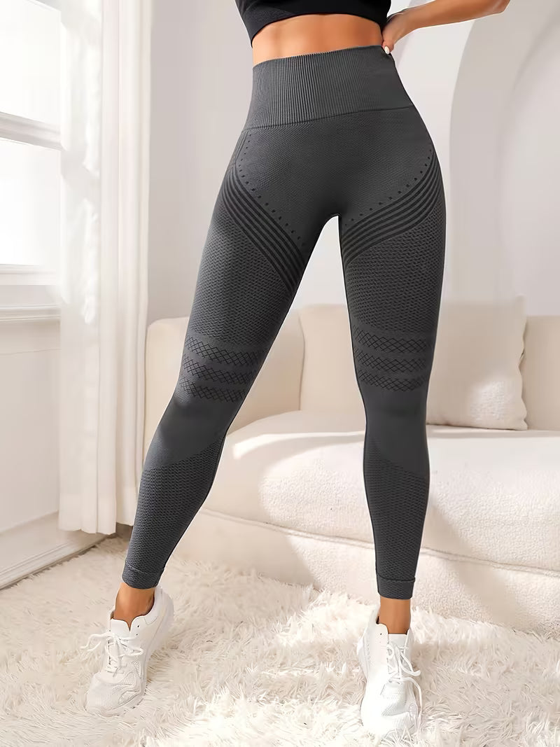 3-Pack of High-Waisted Striped Leggings.
