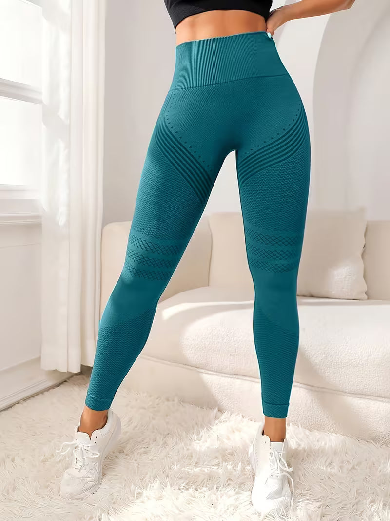 3-Pack of High-Waisted Striped Leggings.