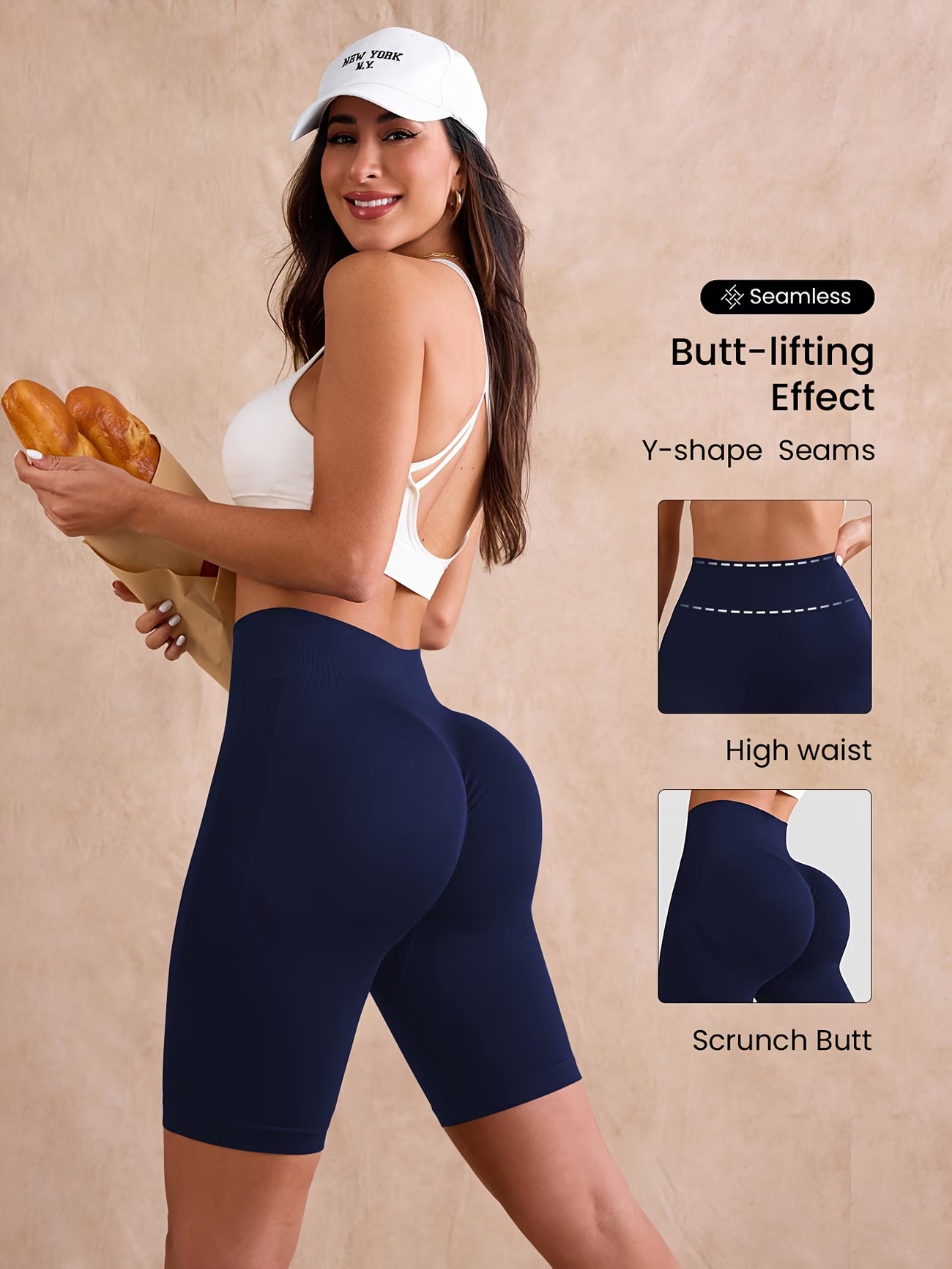 3/4 High-Stretch Yoga Shorts.