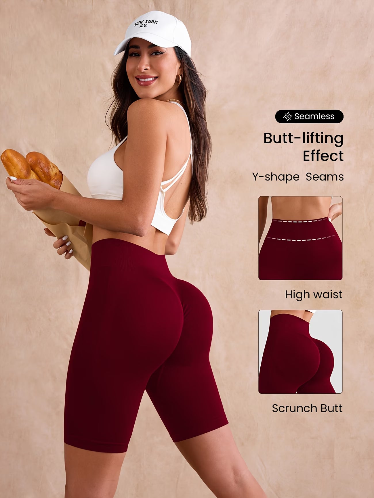 3/4 High-Stretch Yoga Shorts.