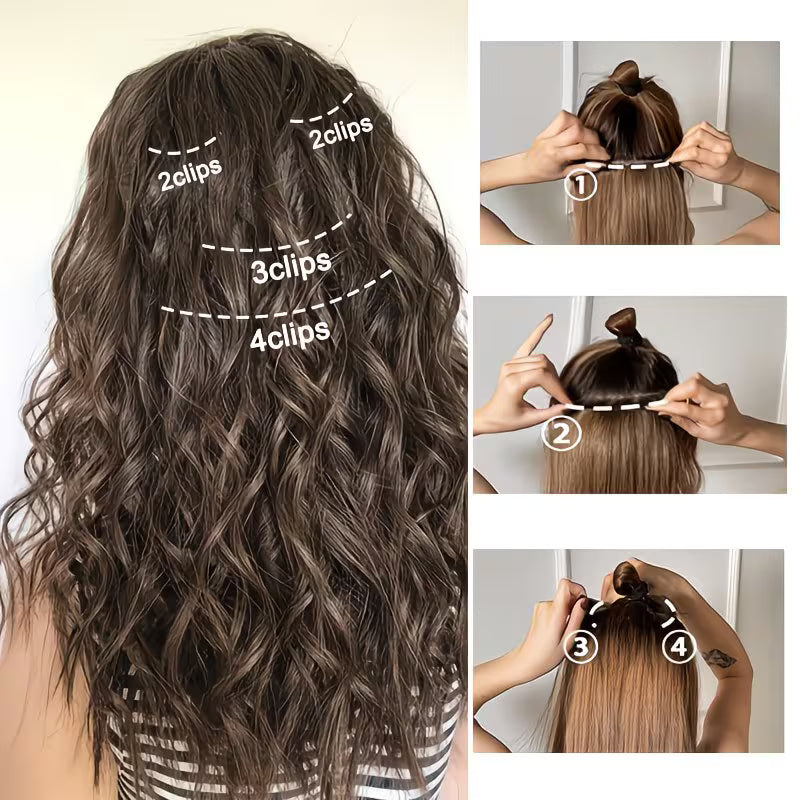 36cm Invisible Lace Clip-In Extensions.