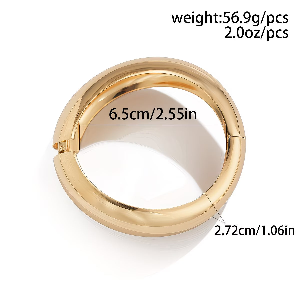 3pc Exaggerated Hammered Gold Cuffs Bracelet Set.