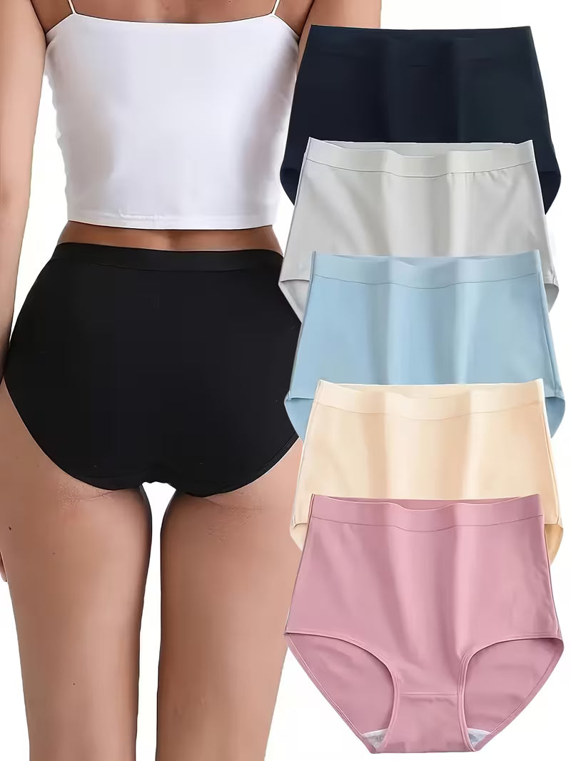 3pcs Elegant High-Waist Tummy Control Panties.