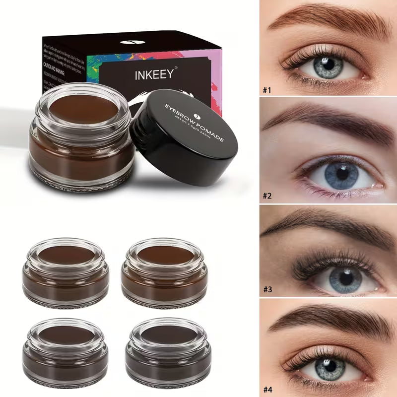 4-Color Rainbow Brow Pomade – Waterproof Party Perfection.