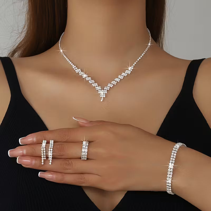 4PC Minimalist V-Shape Jewelry Set