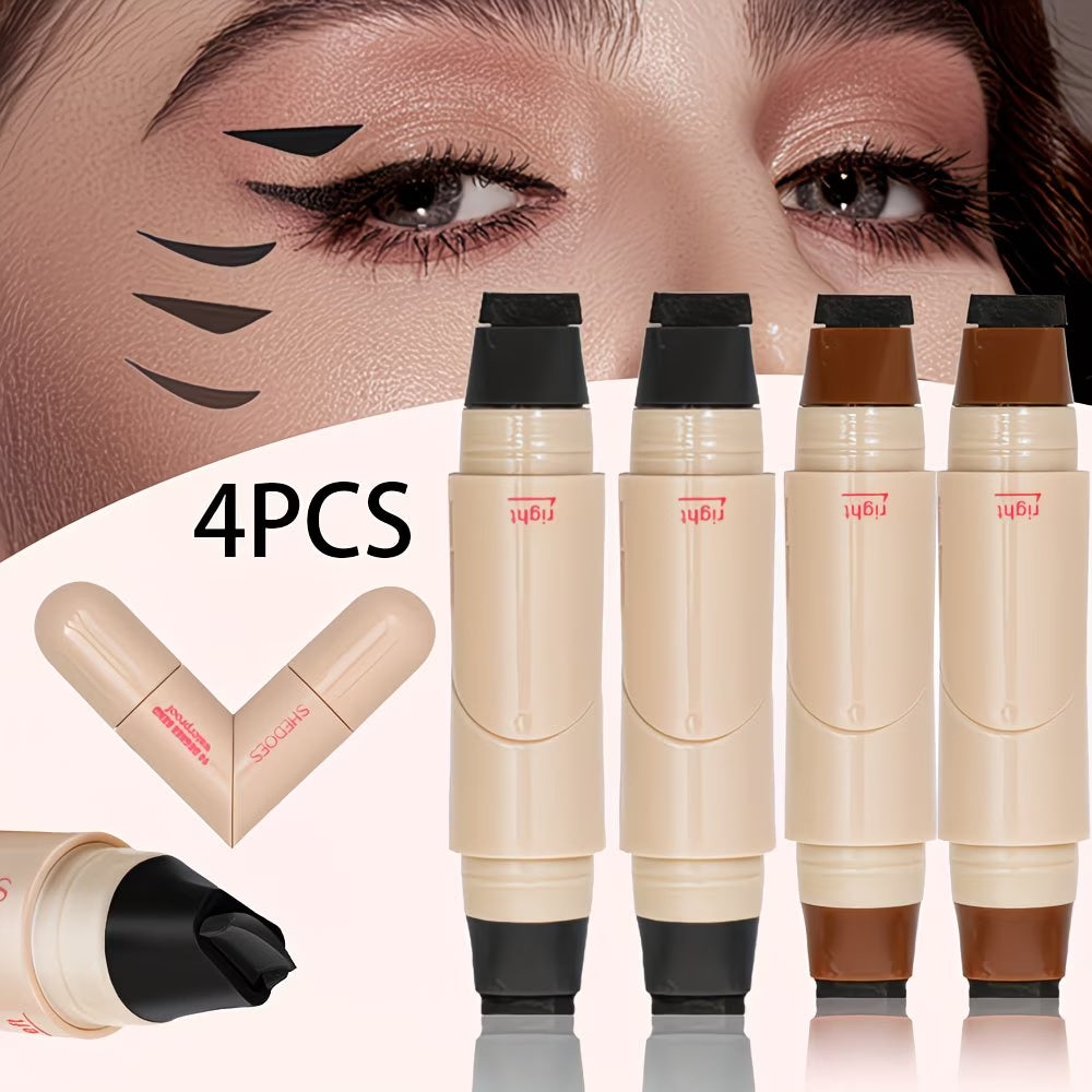 4pc Double-Ended Winged Eyeliner Stamp Set.