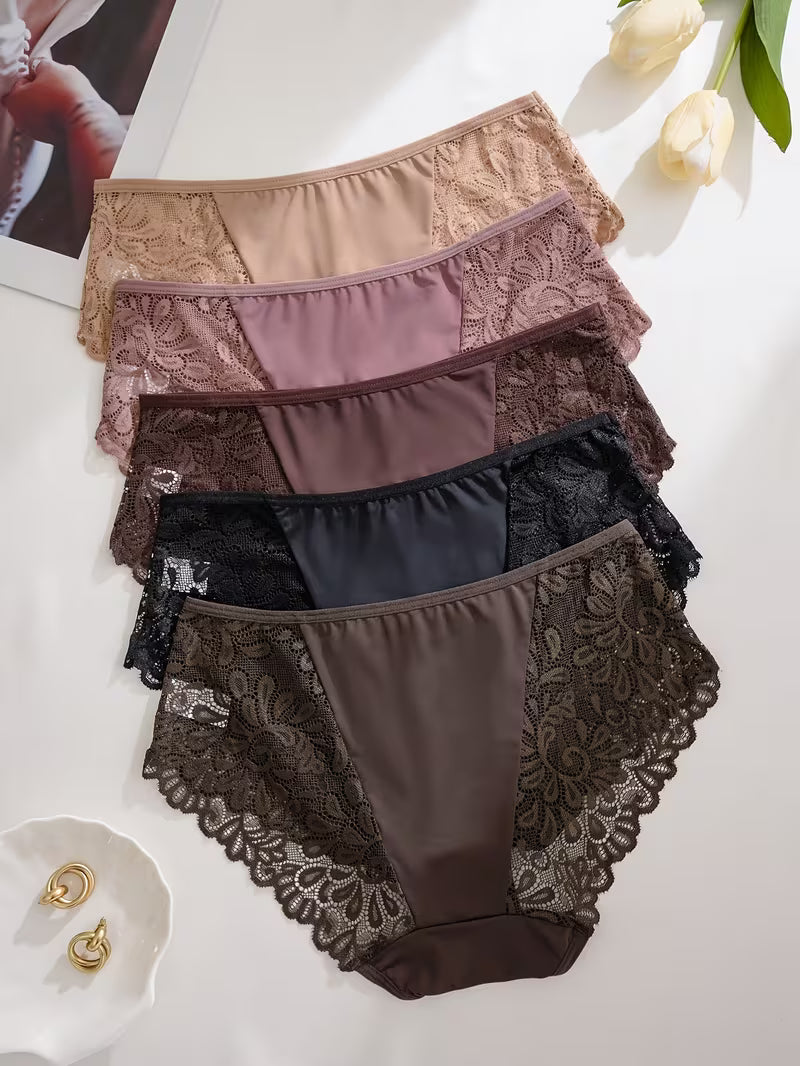 5-Pack Women’s Low-Waist Hollow-Out Briefs.
