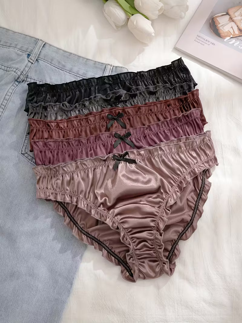 5-Pack Women’s Satin Bow Briefs.