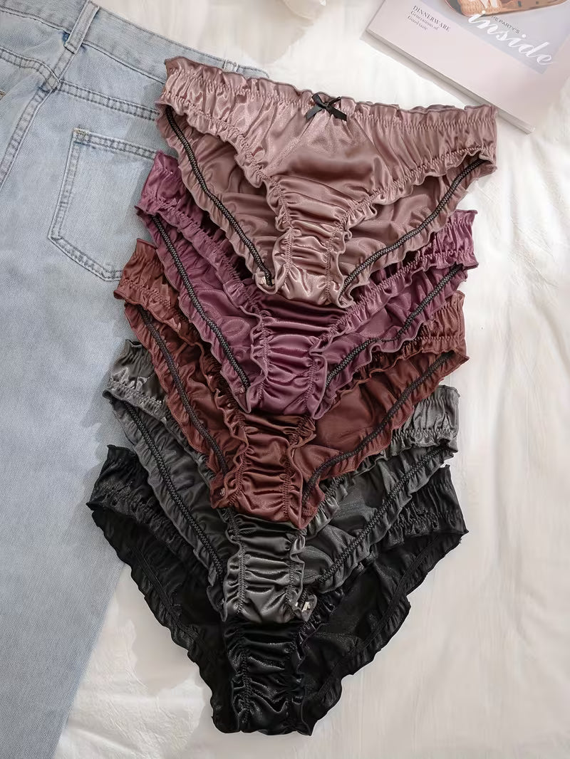 5-Pack Women’s Satin Bow Briefs.