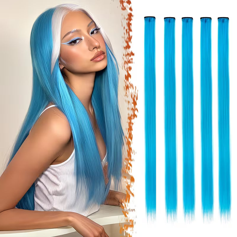 5-Piece Full Head Set for Instant Length & Volume Hair Extensions.
