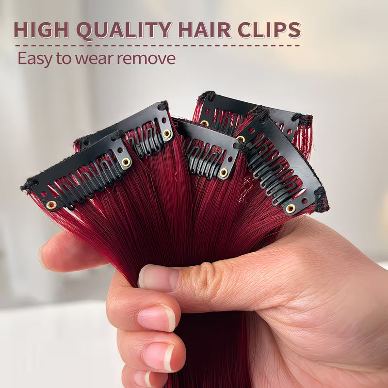 5-Piece Full Head Set for Instant Length & Volume Hair Extensions.