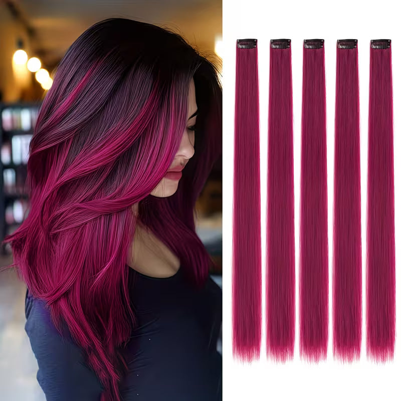 5-Piece Full Head Set for Instant Length & Volume Hair Extensions.