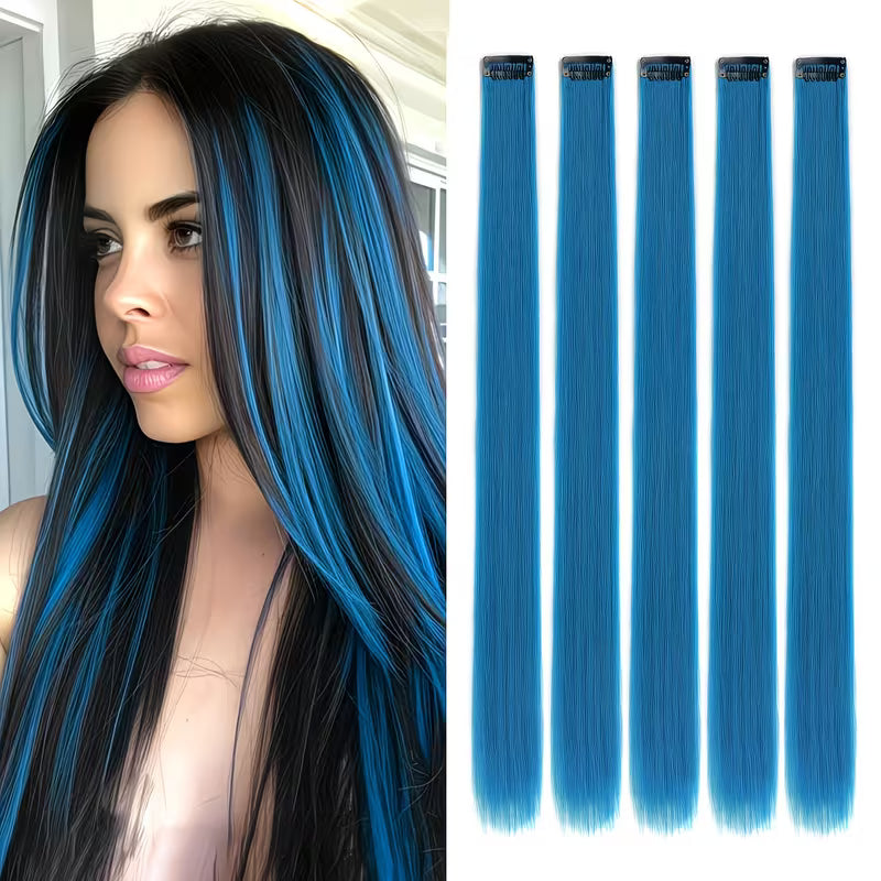 5-Piece Full Head Set for Instant Length & Volume Hair Extensions.