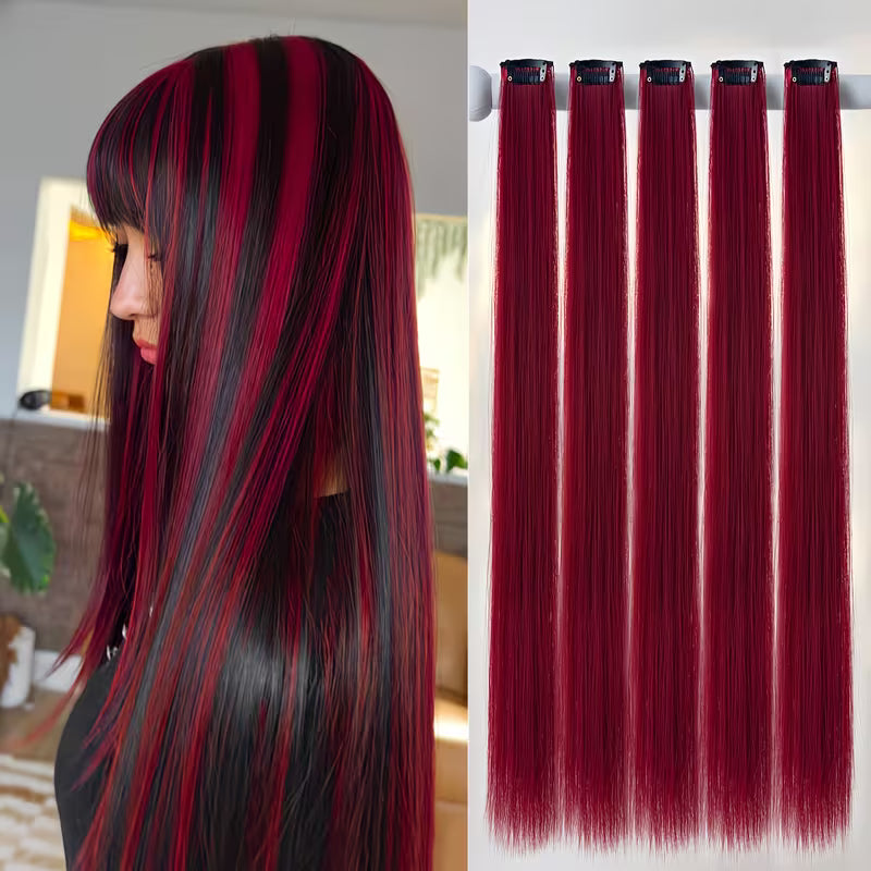 5-Piece Full Head Set for Instant Length & Volume Hair Extensions.