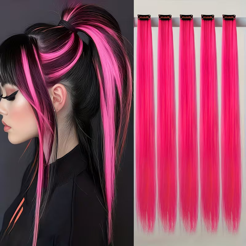 5-Piece Full Head Set for Instant Length & Volume Hair Extensions.
