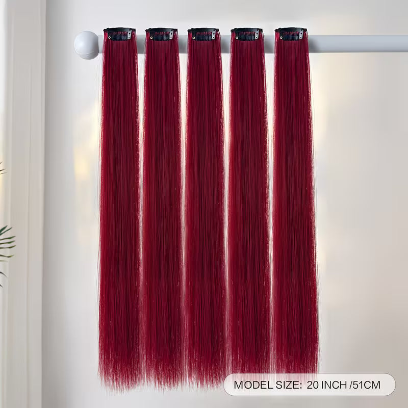 5-Piece Full Head Set for Instant Length & Volume Hair Extensions.