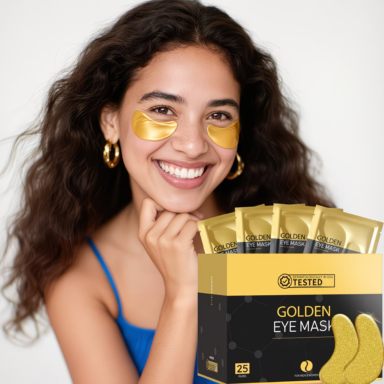 50-Pair Collagen & Caffeine Eye & Lip Mask Set.