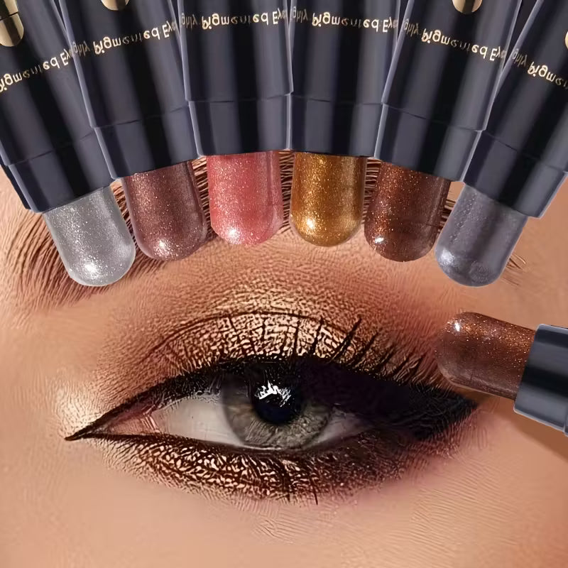 6-Color Coral & Metallic Shadow Pencil Set.