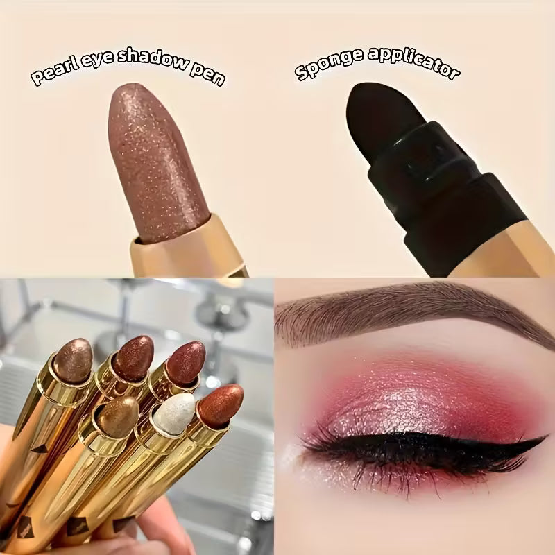 6-Piece Shimmer & Glitter Eyeshadow Pencils.