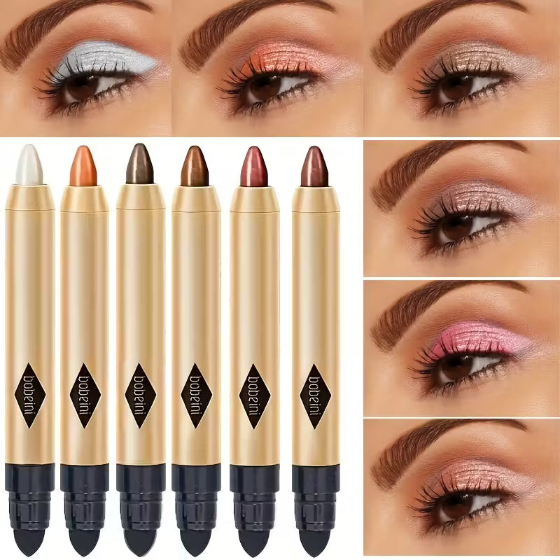 6-Piece Shimmer & Glitter Eyeshadow Pencils.