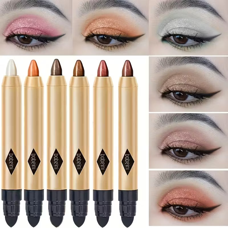 6-Piece Shimmer & Glitter Eyeshadow Pencils.