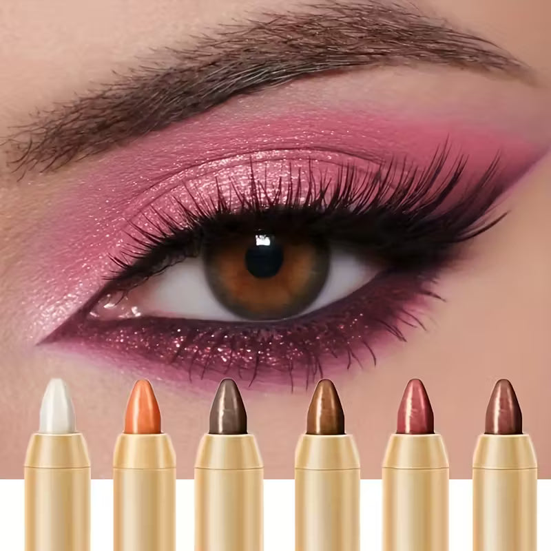 6-Piece Shimmer & Glitter Eyeshadow Pencils.