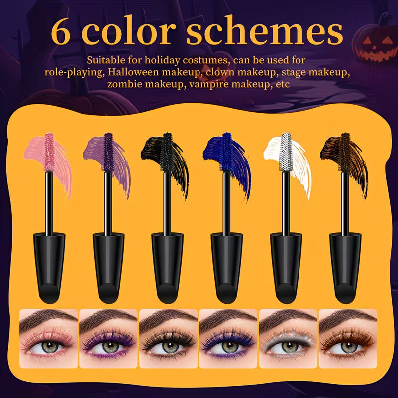 6-Shade Vibrance Colored Mascara Set.