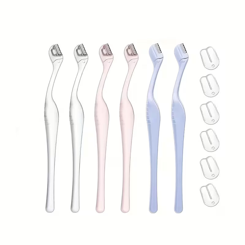 6pc Stainless Steel Facial Razors – Gentle 0.1mm.