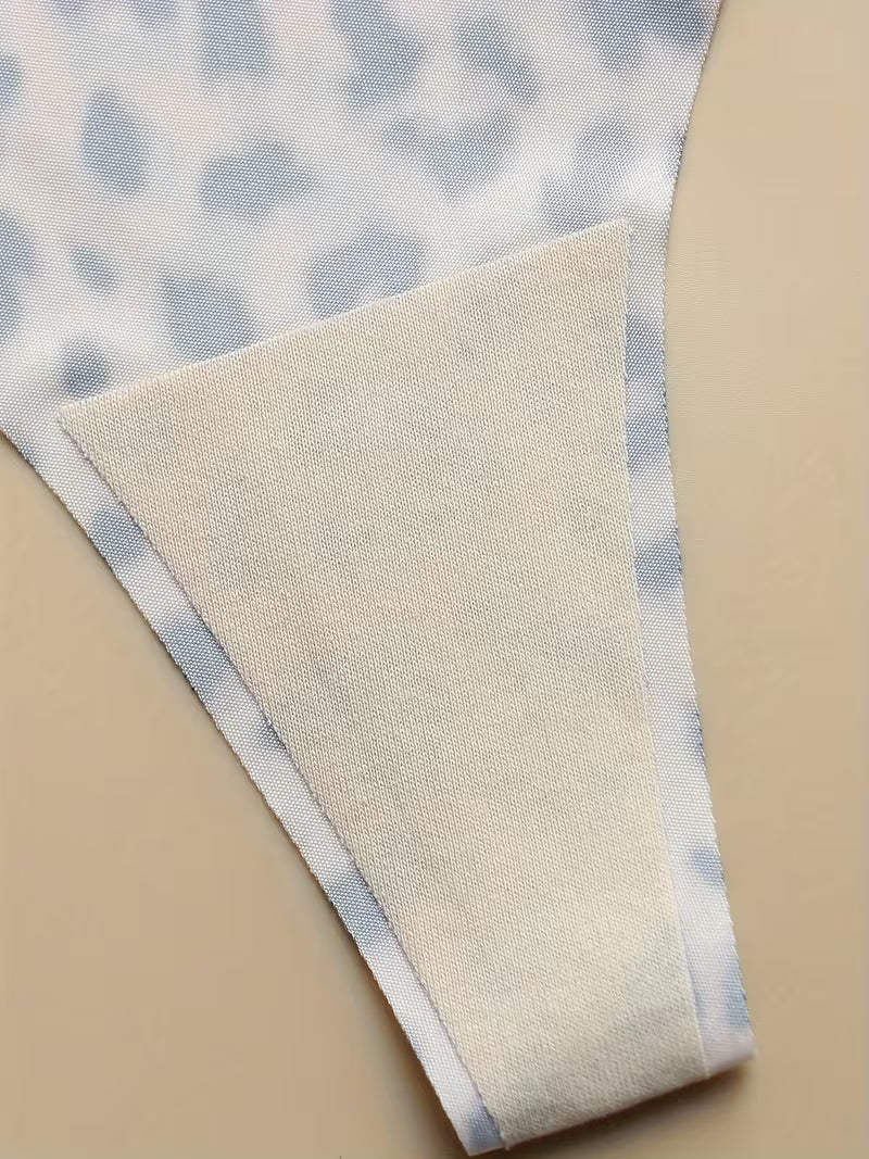 7pcs Graphic Print Seamless Thongs