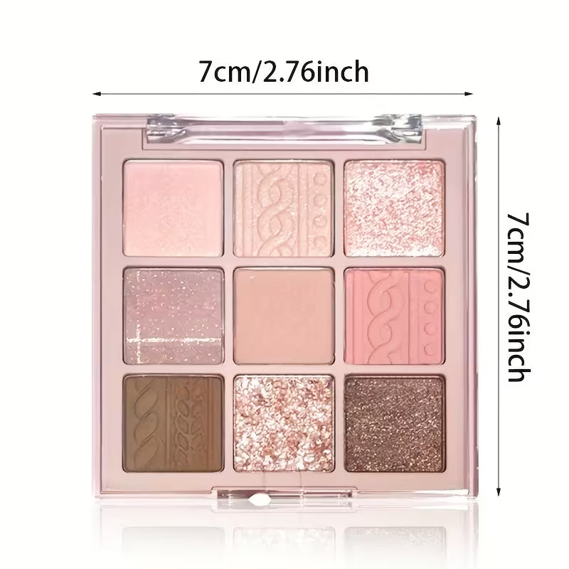 9-Color Pink & Knit Violet Eyeshadow Palette.