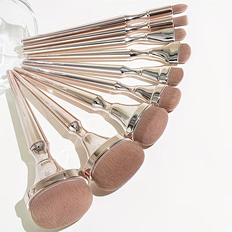 9pcs Drunk Golden Makeup Brush Set.