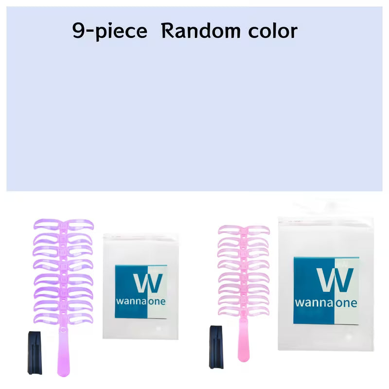 9pcs Eyebrow Shaping Stencils & Assistant Tool.