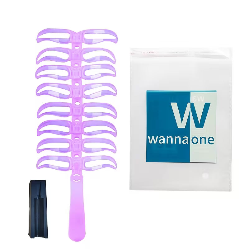 9pcs Eyebrow Shaping Stencils & Assistant Tool.