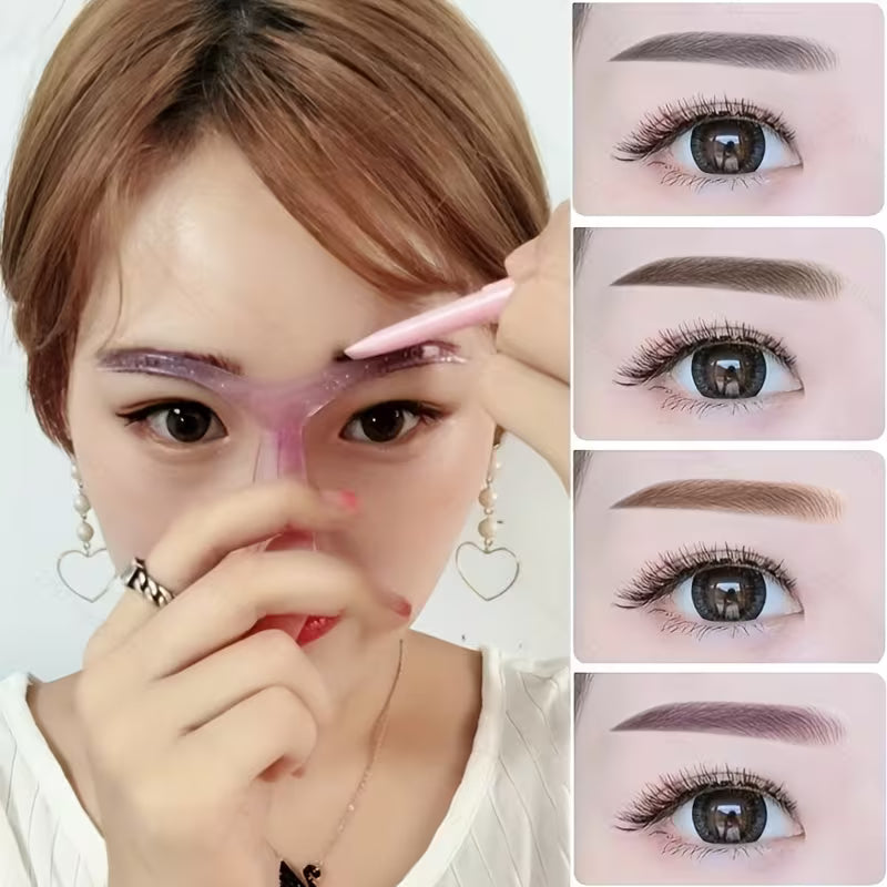 9pcs Eyebrow Shaping Stencils & Assistant Tool.