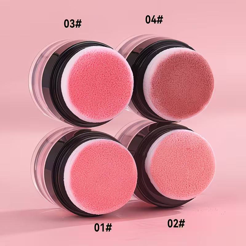 All-in-One Portable Powder with Built-in Mirror & Puff.