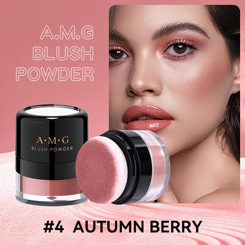 All-in-One Portable Powder with Built-in Mirror & Puff.