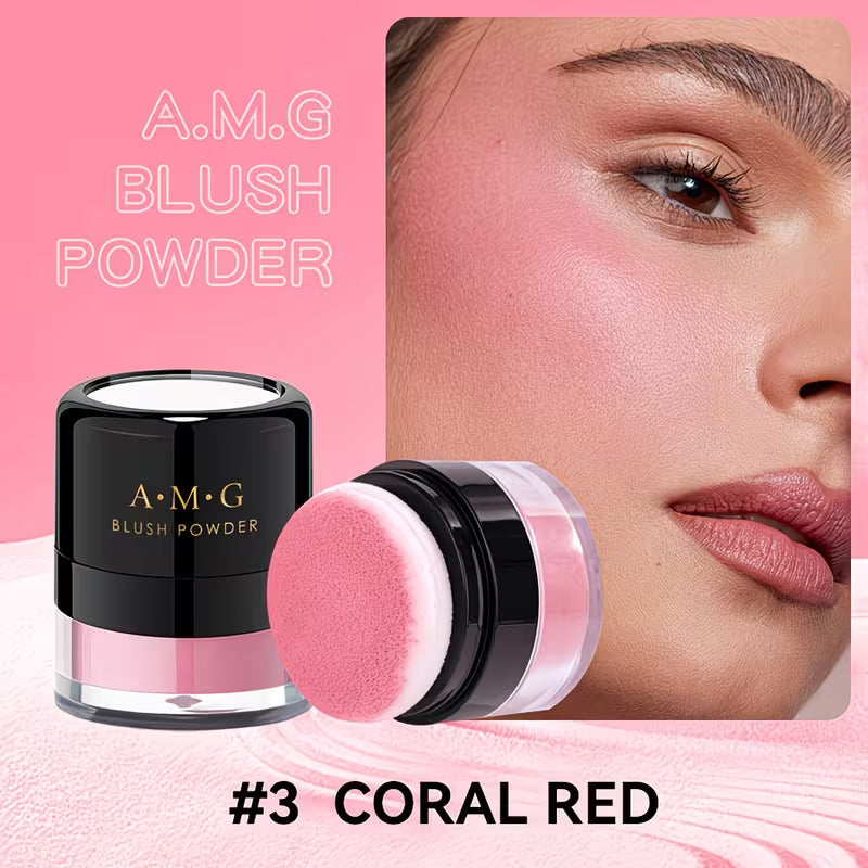 All-in-One Portable Powder with Built-in Mirror & Puff.