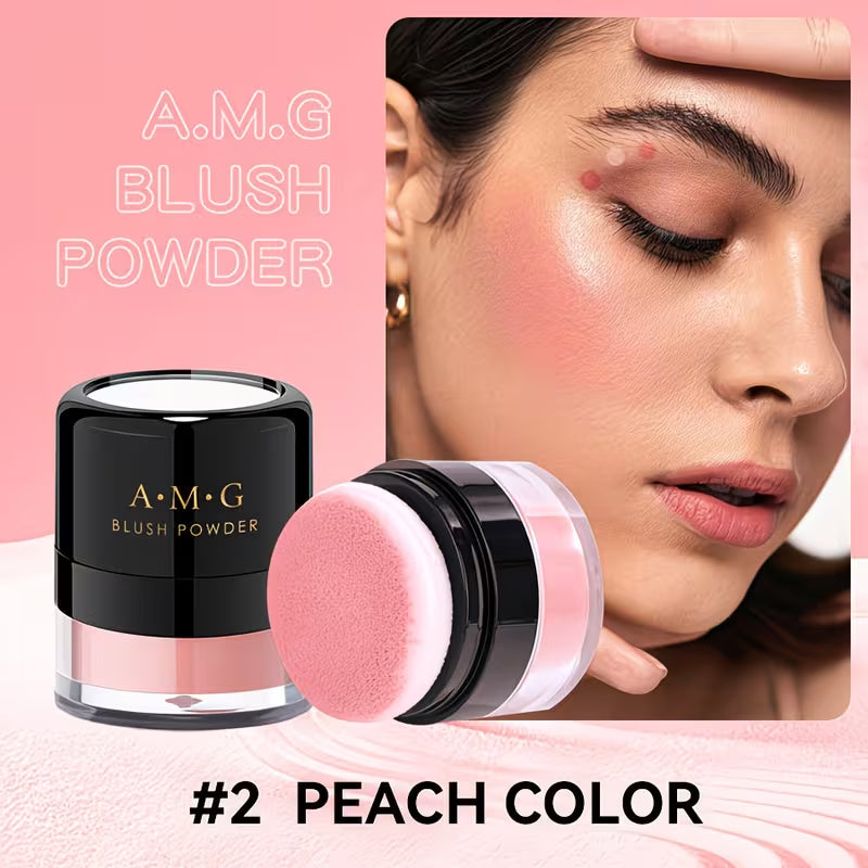 All-in-One Portable Powder with Built-in Mirror & Puff.