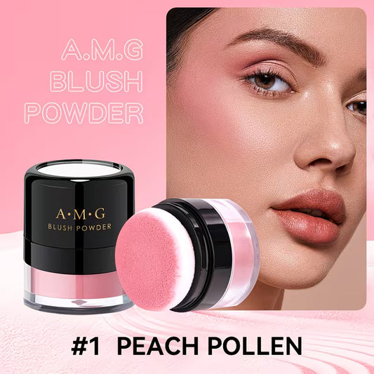 All-in-One Portable Powder with Built-in Mirror & Puff.