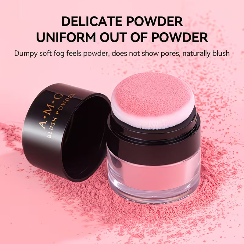 All-in-One Portable Powder with Built-in Mirror & Puff.