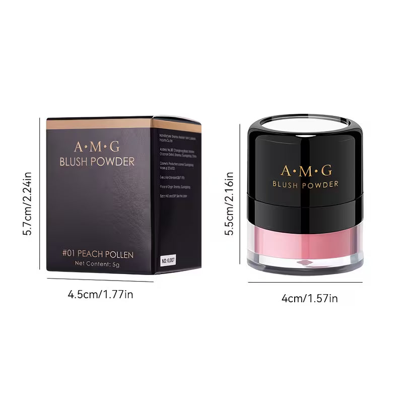 All-in-One Portable Powder with Built-in Mirror & Puff.