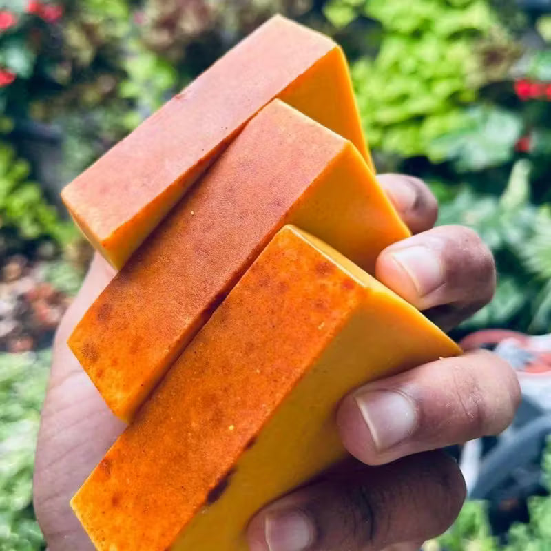 Artisan Turmeric & Ginger Cold Process Brightening Face & Body Bar.