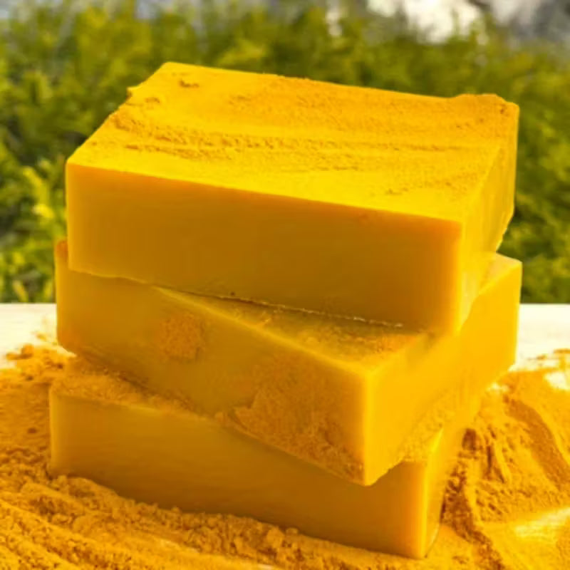Artisan Turmeric & Ginger Cold Process Brightening Face & Body Bar.