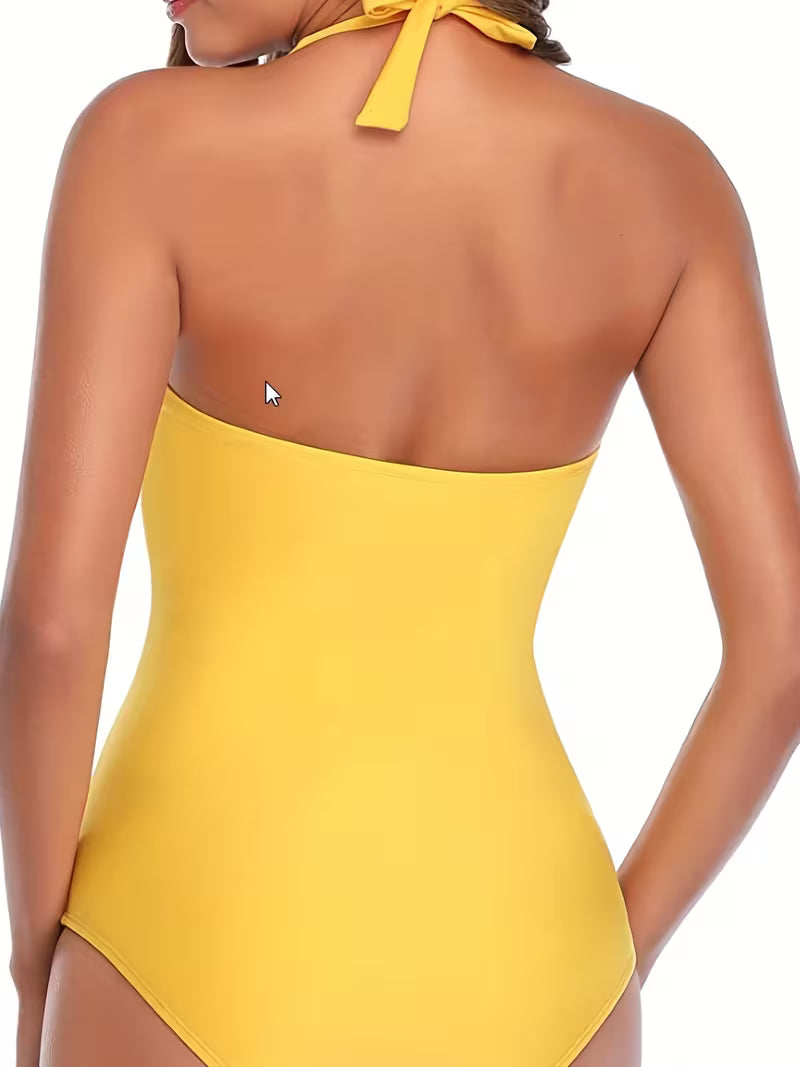 Backless One Piece Swimsuit