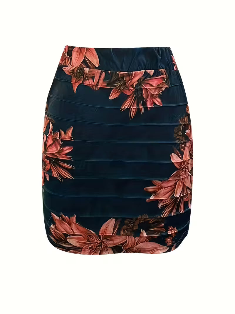 Backless V-Neck Cami & Floral Print Midi.
