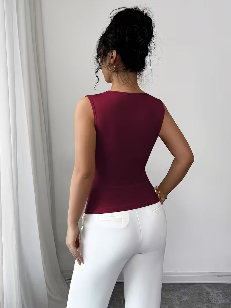 Beige Pearl Romantic Women'S Tank Tops.