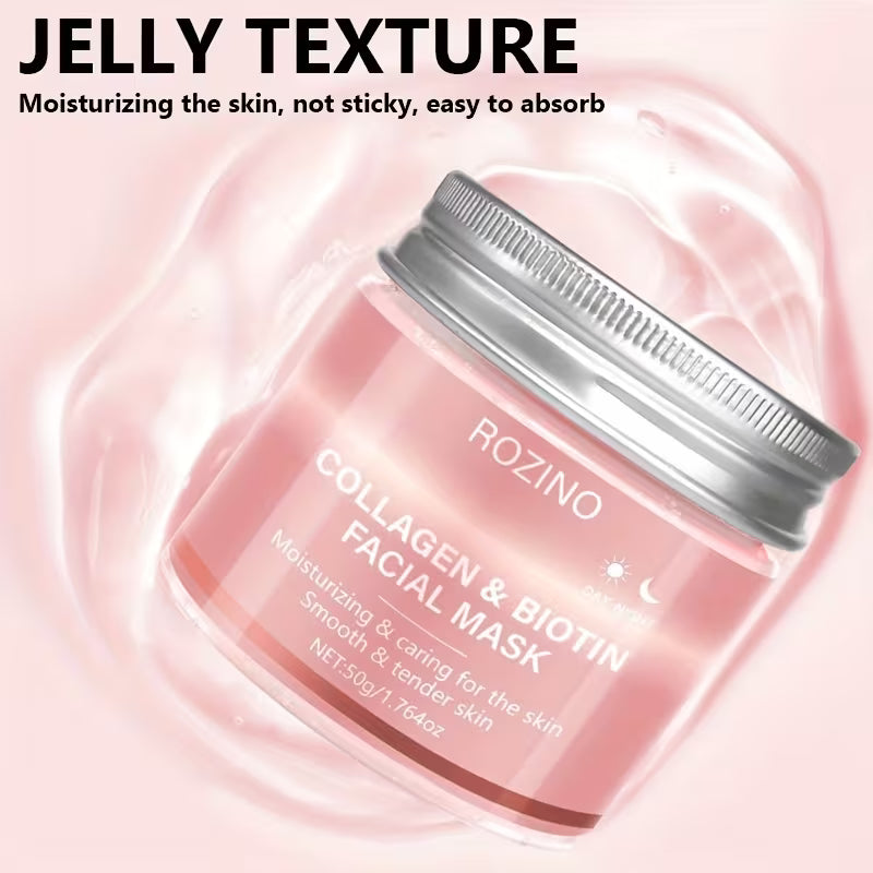 Biotin-Collagen Reset Day & Night Plumping Gel Mask.